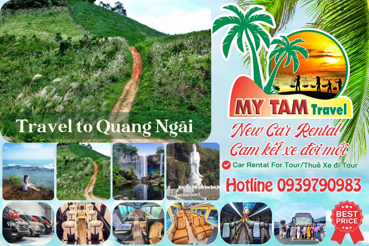 Car rental Saigon Quang Ngai 4-7-16-29-45c Limousine 9-11-15-18-28c