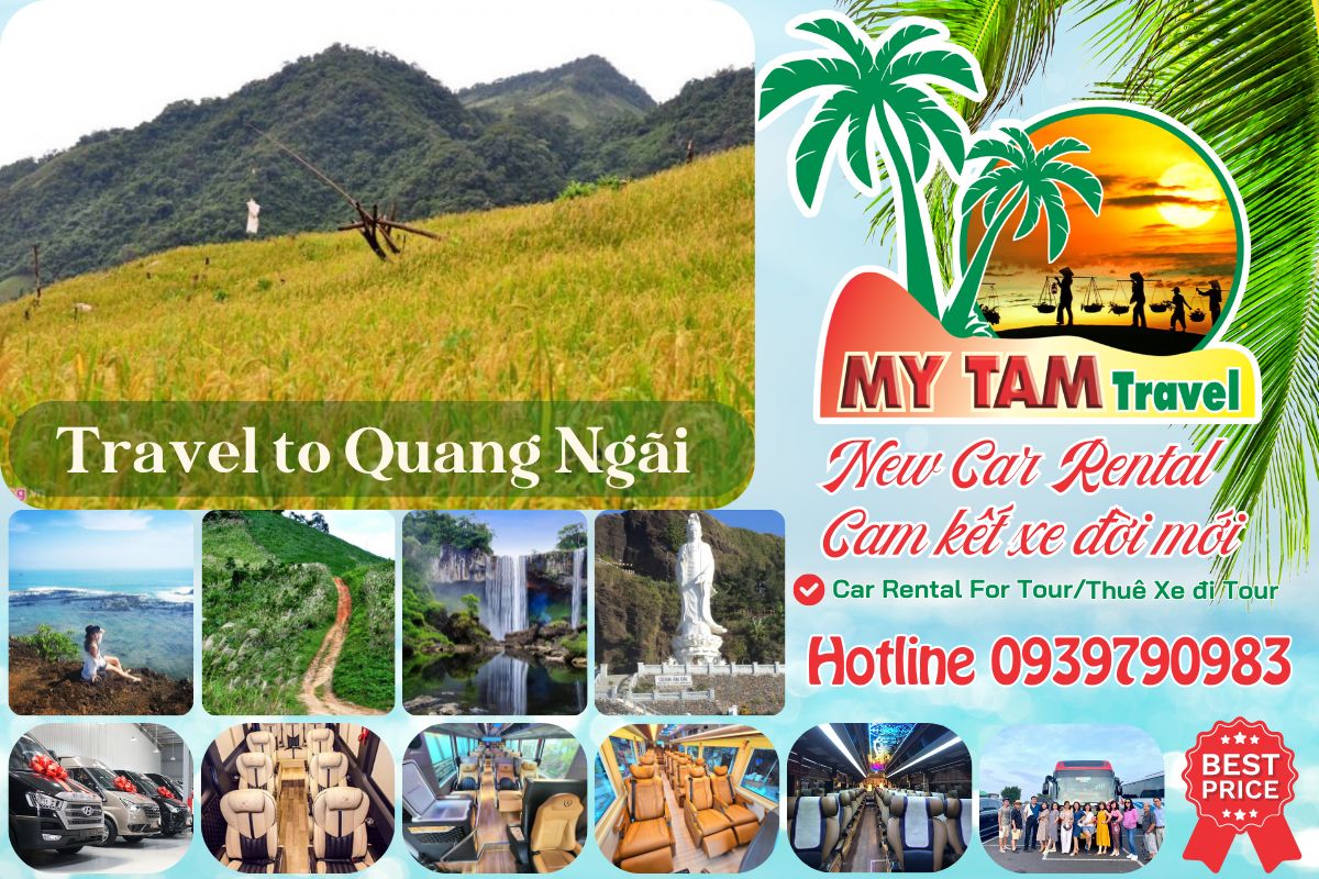 Car rental Saigon Quang Ngai 4-7-16-29-45c Limousine 9-11-15-18-28c