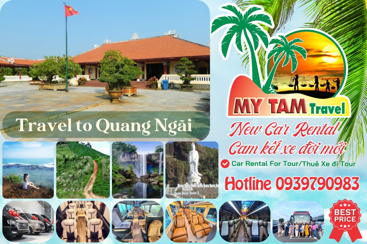Car rental Saigon Quang Ngai 4-7-16-29-45c Limousine 9-11-15-18-28c