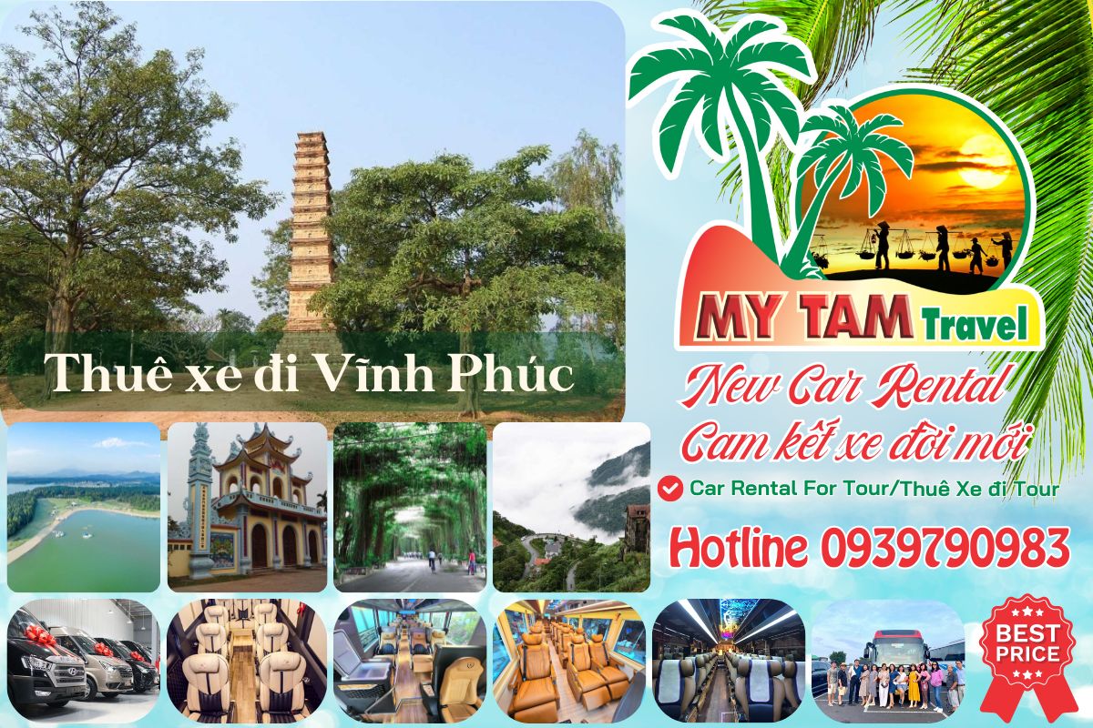 Car rental to Vinh Phuc 4-7-16-29-35-45c Limousine 9-11-15-18-28c