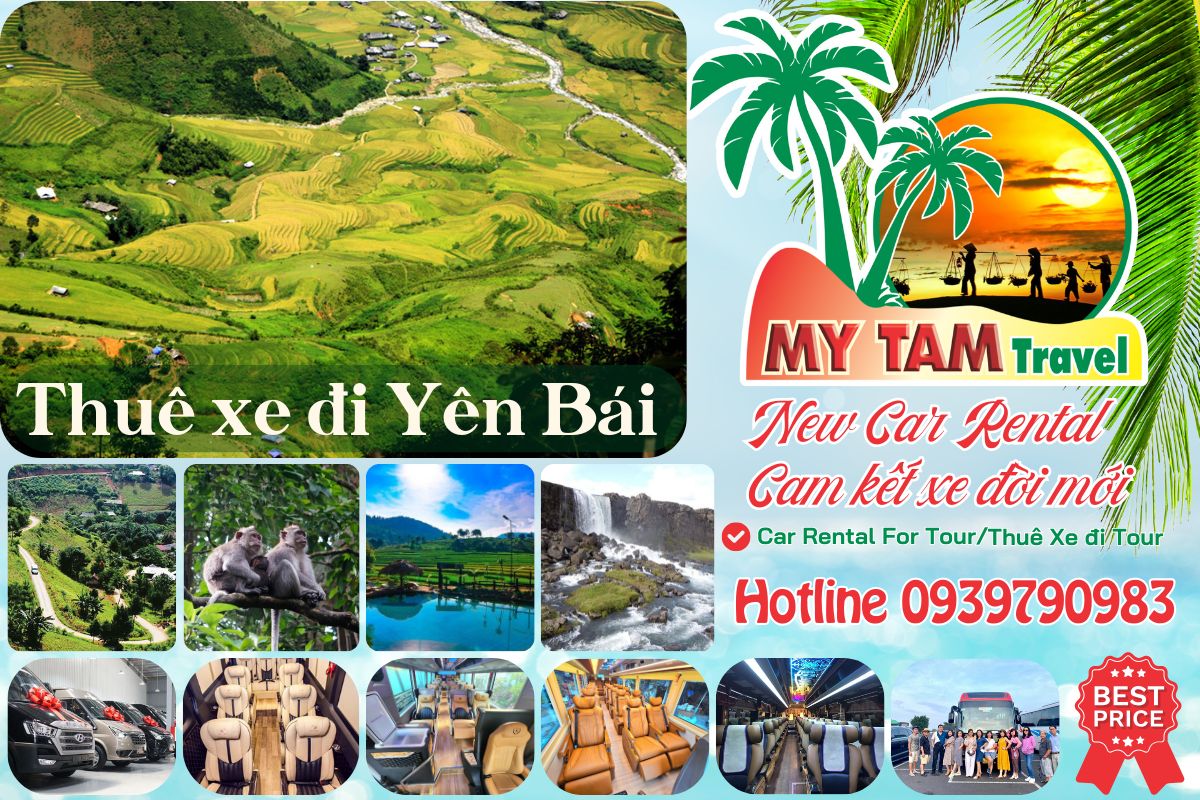 Car rental to Yen Bai 4-7-16-29-35-45c Limousine 9-11-15-18-28c