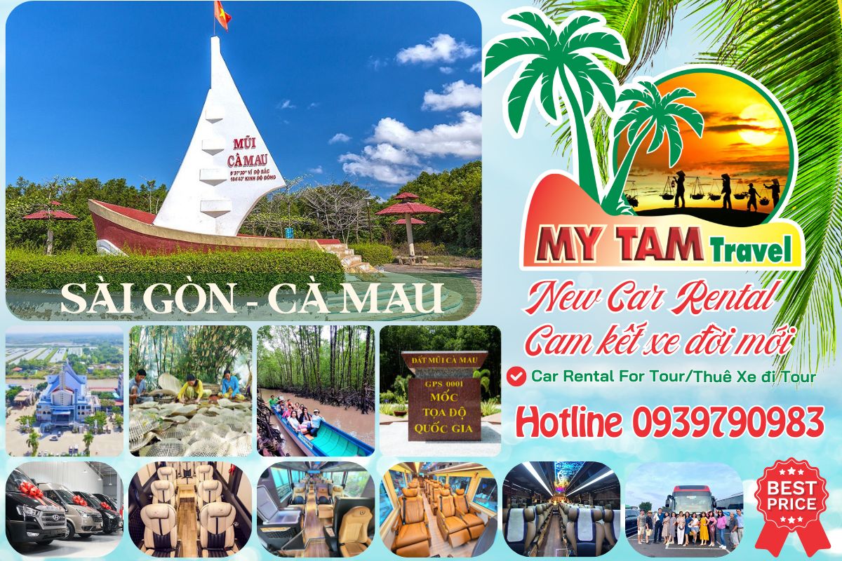 Car rental to U Minh District 4-7-16-29-45c Limousine 9-11-15-18-28c