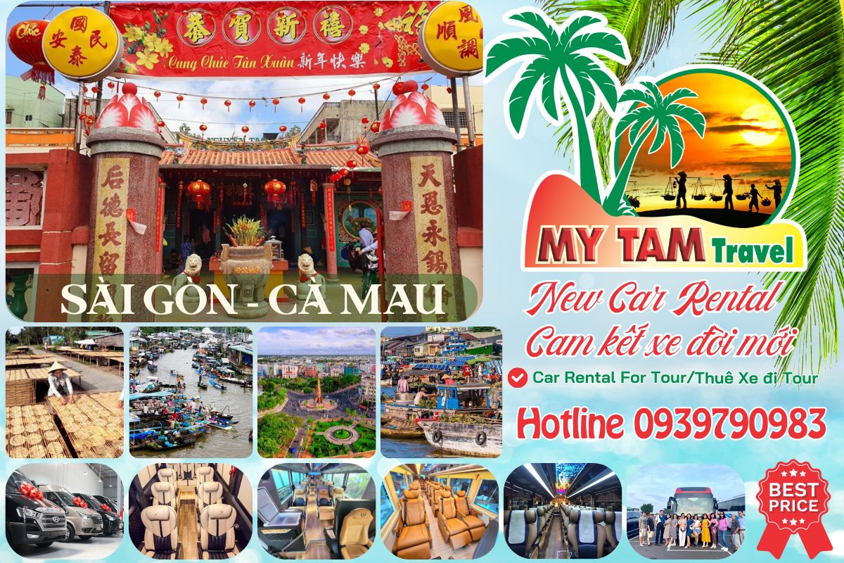 Car rental to U Minh District 4-7-16-29-45c Limousine 9-11-15-18-28c