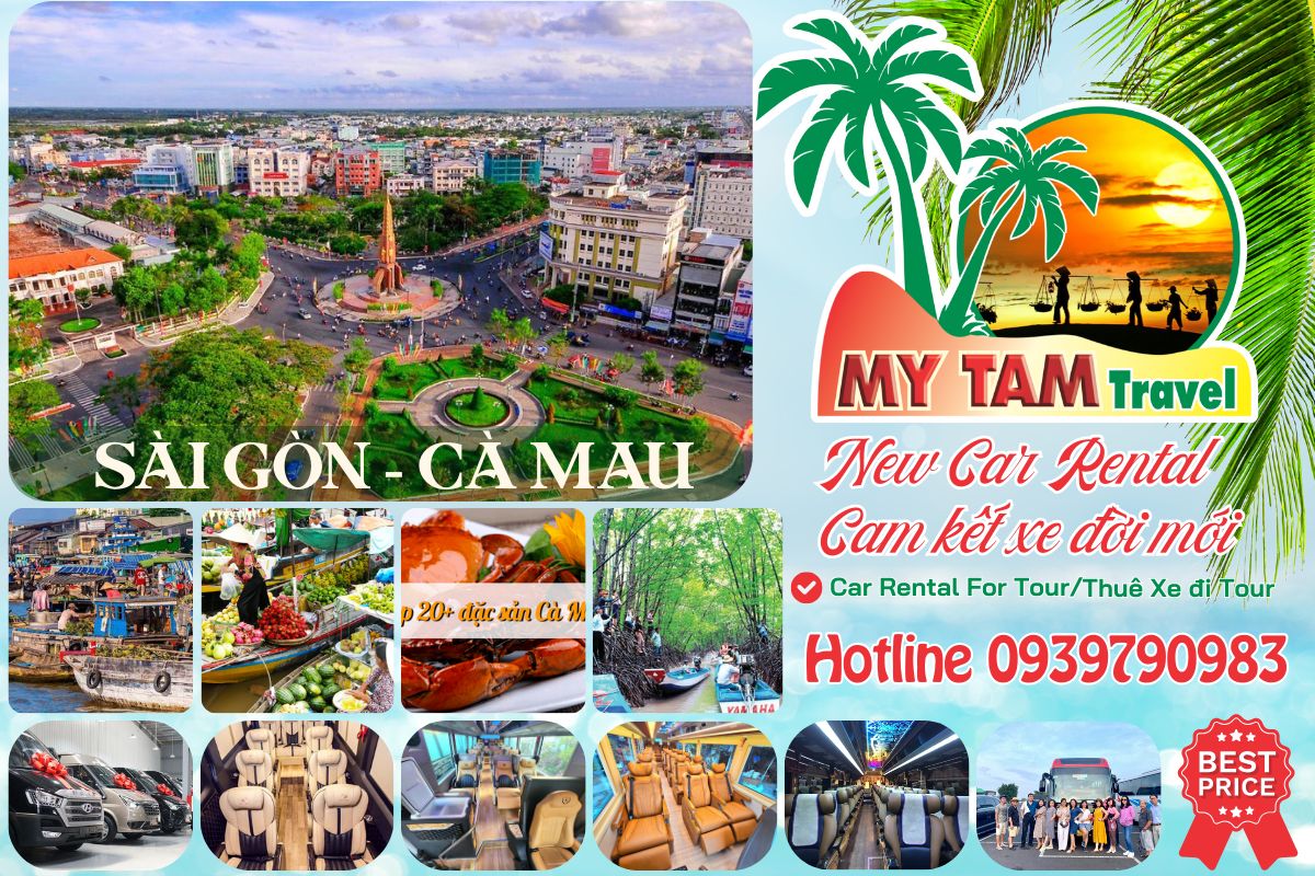 Car rental to U Minh District 4-7-16-29-45c Limousine 9-11-15-18-28c