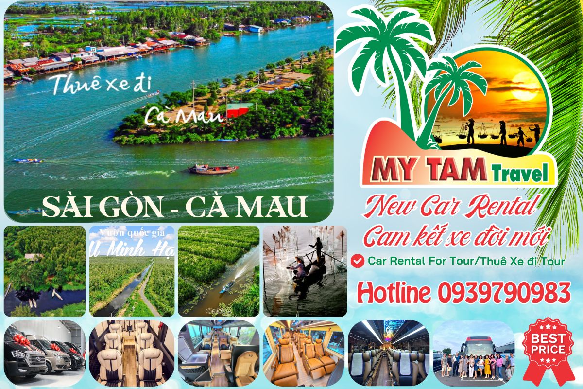 Car rental to U Minh District 4-7-16-29-45c Limousine 9-11-15-18-28c