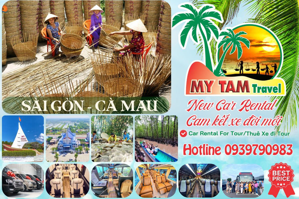 Car rental Saigon Ca Mau 4-7-16-29-45c. Limousine 9-11-15-18c