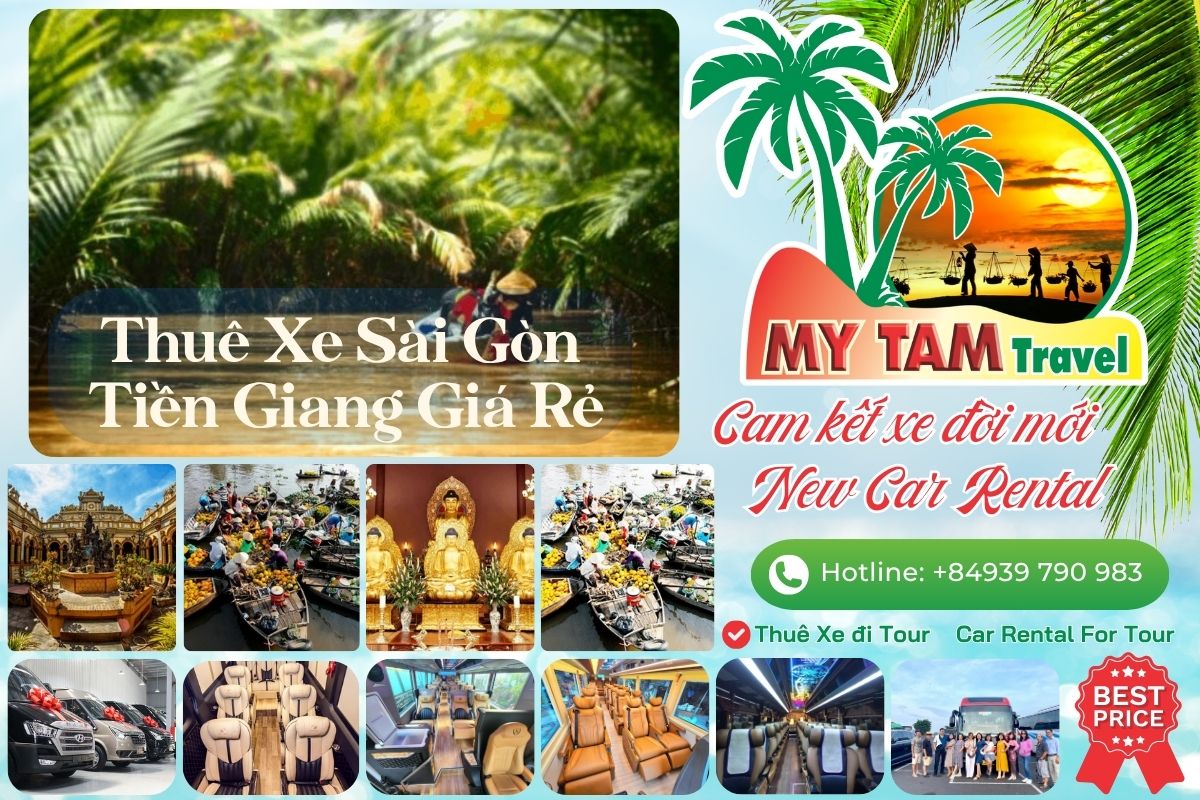 Car rental to Tien Giang 4-7-16-29-35-45c Limousine 9-11-15-18-28c