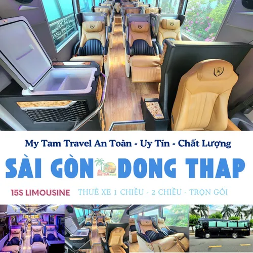 GIÁ XE LIMOUSINE 15 CHỖ SÀI GÒN ĐI ĐỒNG THÁP | ĐẶT XE LIMOUSINE CAO CẤP