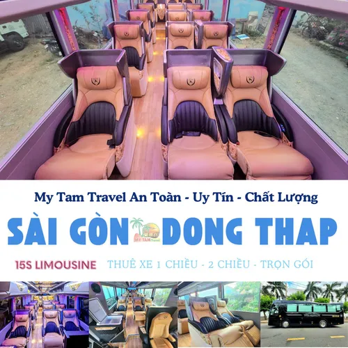 GIÁ XE LIMOUSINE 15 CHỖ SÀI GÒN ĐI ĐỒNG THÁP | ĐẶT XE LIMOUSINE CAO CẤP