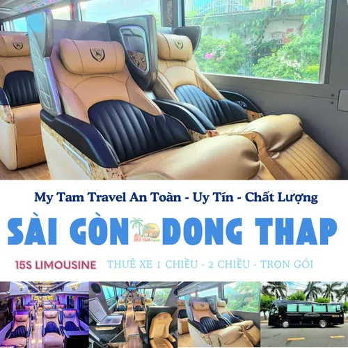 GIÁ XE LIMOUSINE 15 CHỖ SÀI GÒN ĐI ĐỒNG THÁP | ĐẶT XE LIMOUSINE CAO CẤP