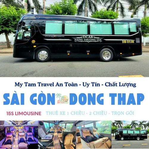 GIÁ XE LIMOUSINE 15 CHỖ SÀI GÒN ĐI ĐỒNG THÁP | ĐẶT XE LIMOUSINE CAO CẤP