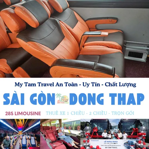 GIÁ XE LIMOUSINE 28 CHỖ SÀI GÒN ĐI ĐỒNG THÁP | DỊCH VỤ UY TÍN | MY TAM TRAVEL