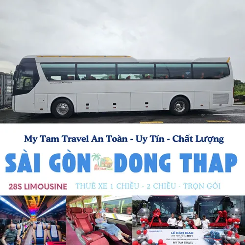 GIÁ XE LIMOUSINE 28 CHỖ SÀI GÒN ĐI ĐỒNG THÁP | DỊCH VỤ UY TÍN | MY TAM TRAVEL