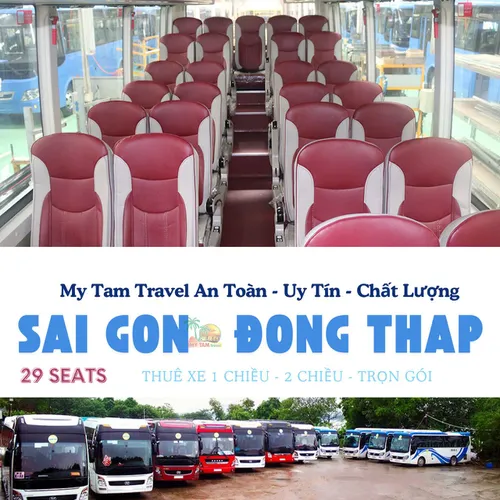 GIÁ XE 29 CHỖ SÀI GÒN ĐI ĐỒNG THÁP | DỊCH VỤ THUÊ XE UY TÍN, GIÁ RẺ