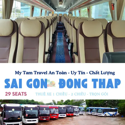 GIÁ XE 29 CHỖ SÀI GÒN ĐI ĐỒNG THÁP | DỊCH VỤ THUÊ XE UY TÍN, GIÁ RẺ