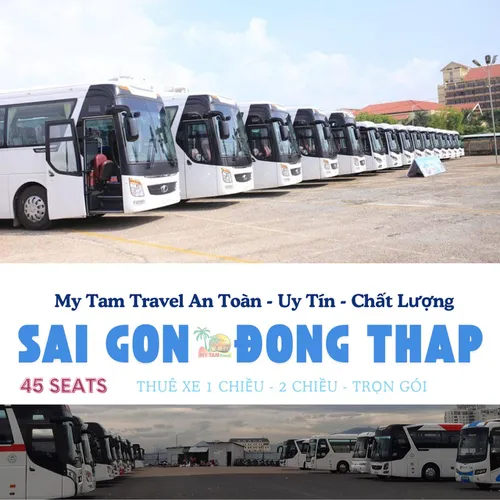 GIÁ XE 45 CHỖ SÀI GÒN ĐI ĐỒNG THÁP | DỊCH VỤ UY TÍN - MY TAM TRAVEL