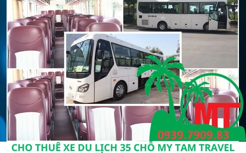 Price list for renting 35-seat contract travel cars