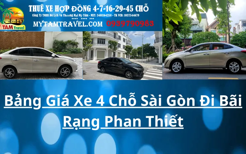 Bảng Giá Xe 4 Chỗ Sài Gòn Đi Bãi Rạng Phan Thiết