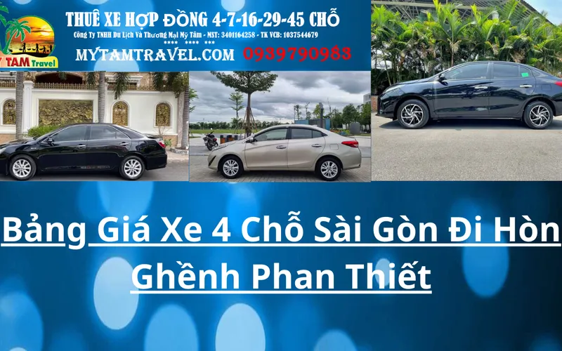 Bảng Giá Xe 4 Chỗ Sài Gòn Đi Hòn Ghềnh Phan Thiết