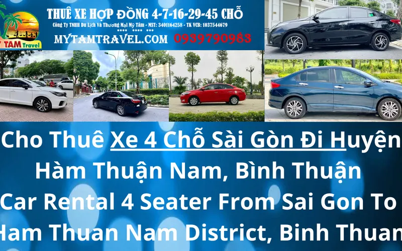 Price List of 4-seat Bus from Saigon to Ham Thuan Nam District,