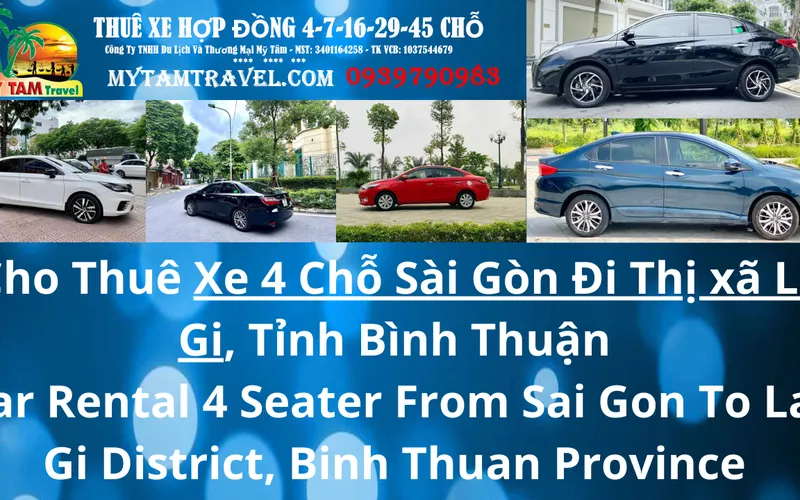 Price List of 4-seat Bus from Saigon to La Gi Town