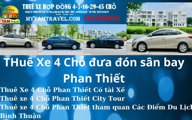 4 Seater Car rental Transfer to Phan Thiet Airport