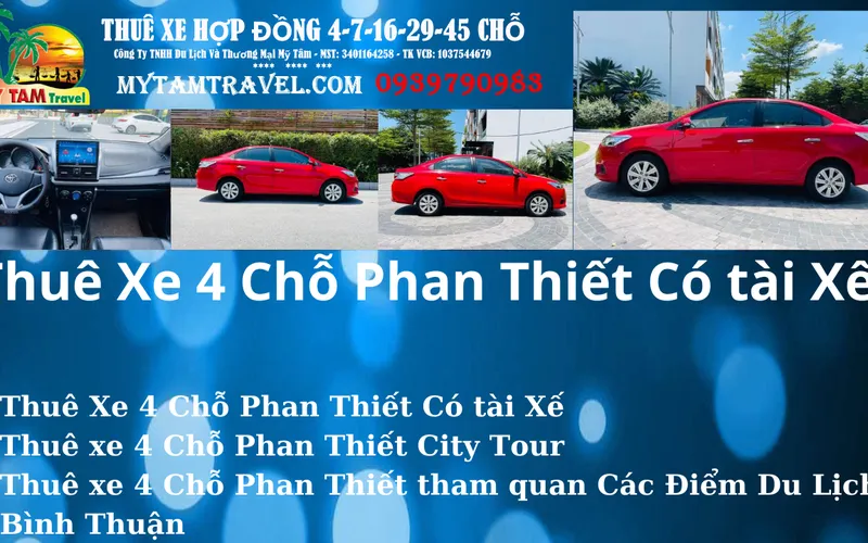 Car Rentar in Phan Thiet 4 seater with driver
