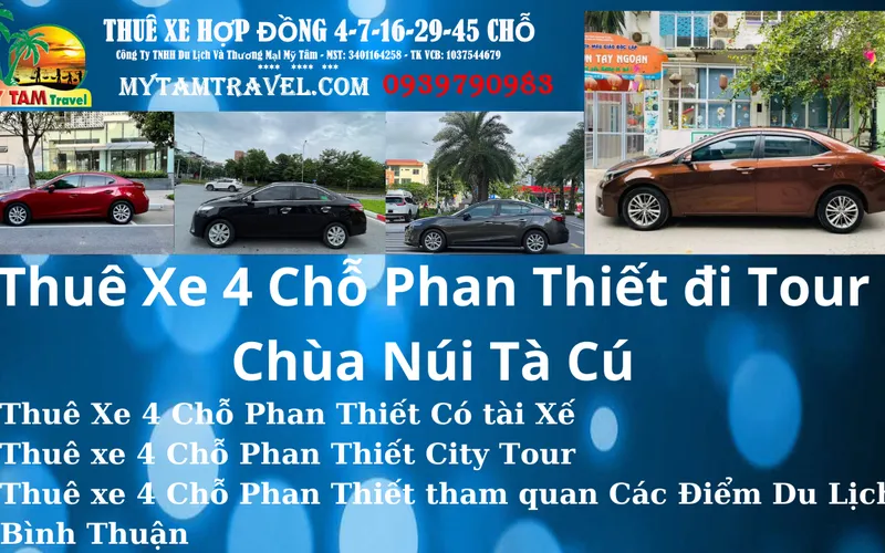 Rent a 4-seat car from Phan Thiet to Hon Rom Mui Ne