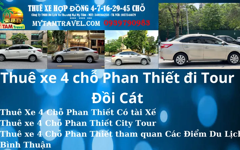 Rent a 4-seat car in Phan Thiet to go Sand Dunes Tour