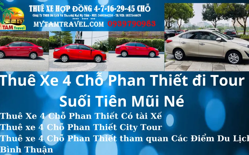 Rent a 4-seat car in Phan Thiet to go to Suoi Tien Tour in Mui Ne