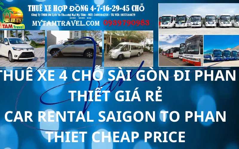 4 seat car rental to Phan Thiet Cheap