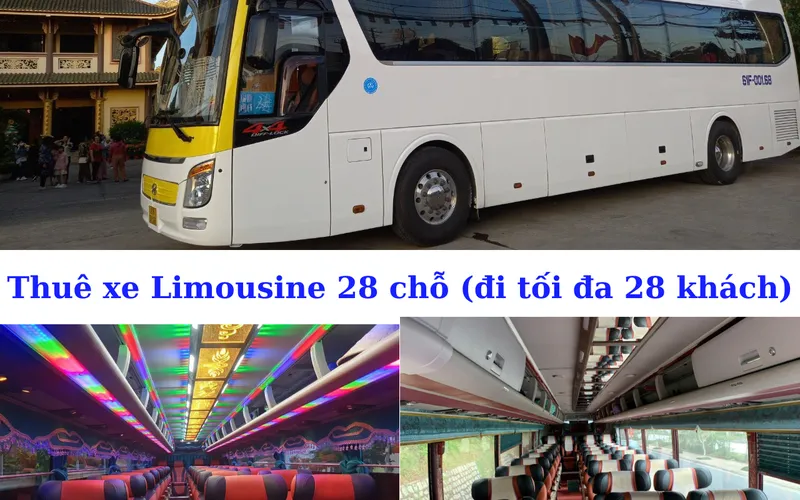 Rent a 28-seat Limousine (maximum 28 passengers)