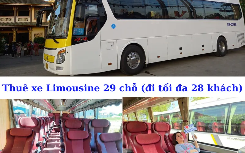 Rent a 29-seat Limousine (maximum 28 passengers)