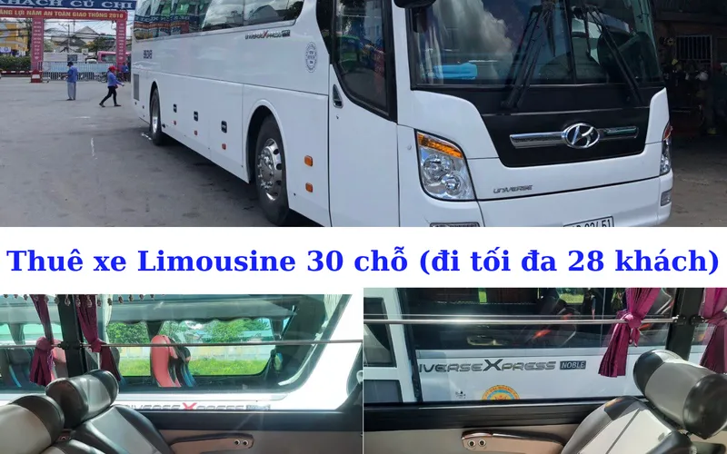 Rent a 30-seat Limousine (maximum 28 passengers)