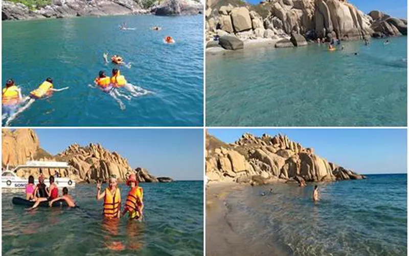 Fishing - Snorkel Browsing The Coral Reef at Vinh Hy Bay