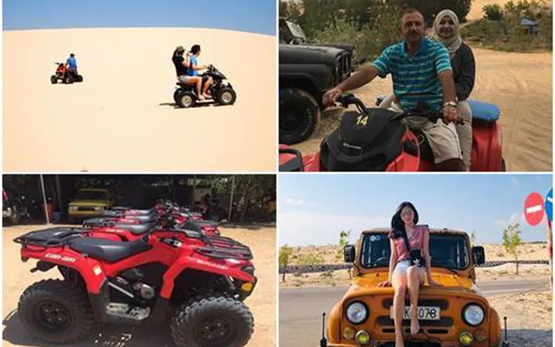Jeep drive on sand dunes Muine
