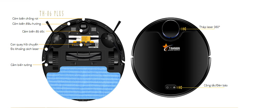 Linh kiện trên Robot hút bụi Tahawa Linh kiện trên Robot hút bụi Tahawa