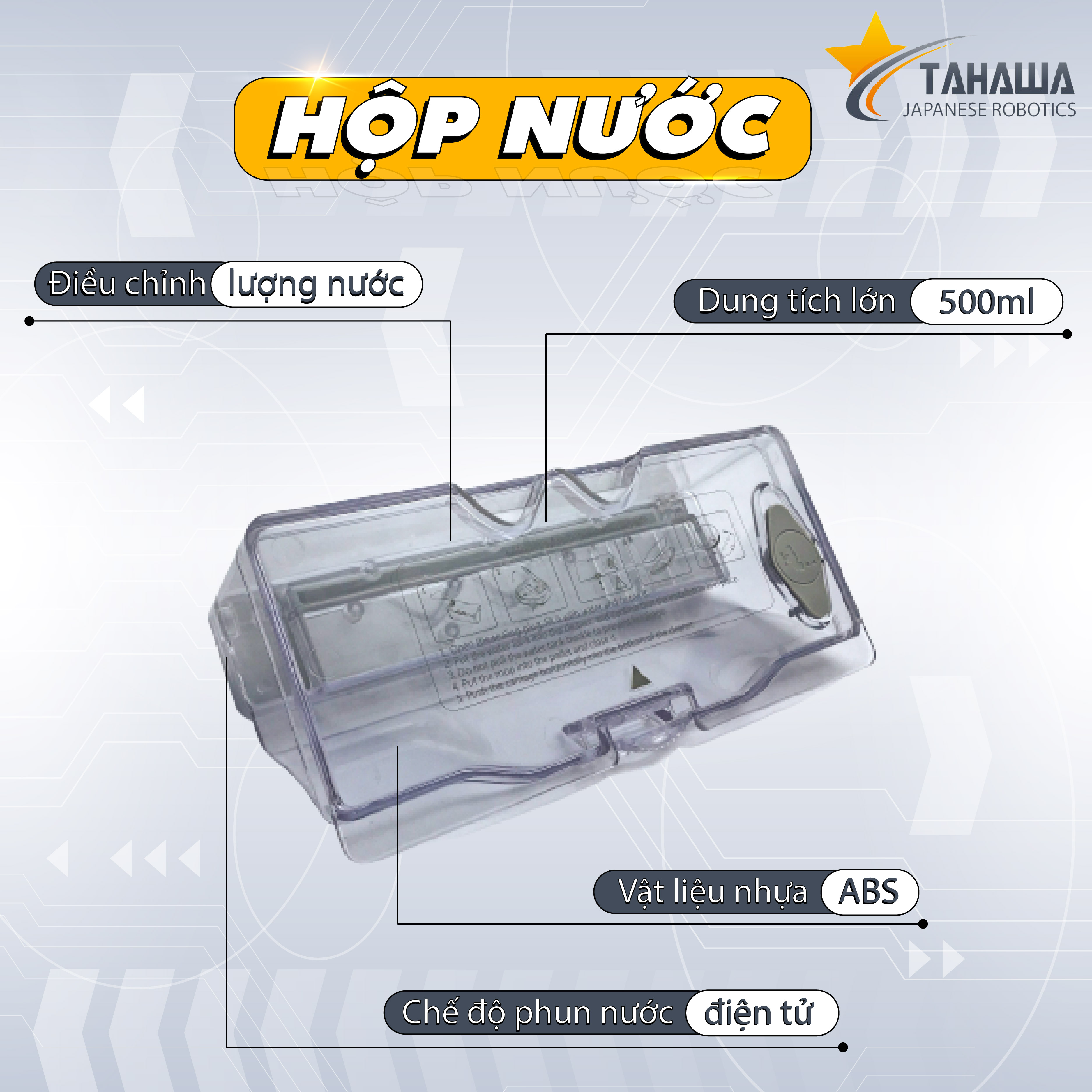 Hộp nước robot hút bụi lau nhà Tahawa Nhật Bản TH-06Plus Hộp nước robot hút bụi lau nhà Tahawa Nhật Bản TH-06Plus