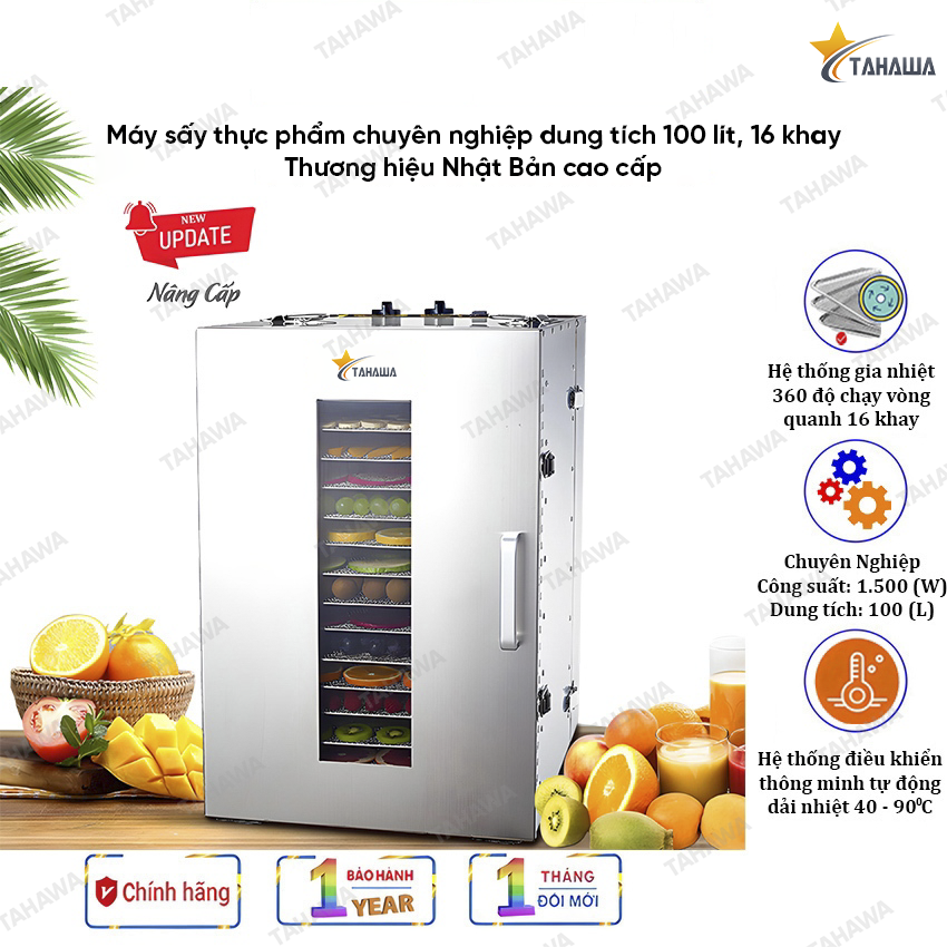 Máy sấy thực phẩm 16 KHAY TAHAWA ST02 Máy sấy thực phẩm 16 KHAY TAHAWA ST02