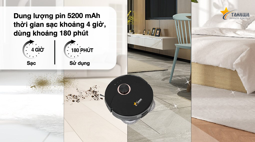 Robot Hút Bụi Lau Nhà Tự Giặt Giẻ Tahawa Nhật Bản TH-U200 Robot Hút Bụi Lau Nhà Tự Giặt Giẻ Tahawa Nhật Bản TH-U200
