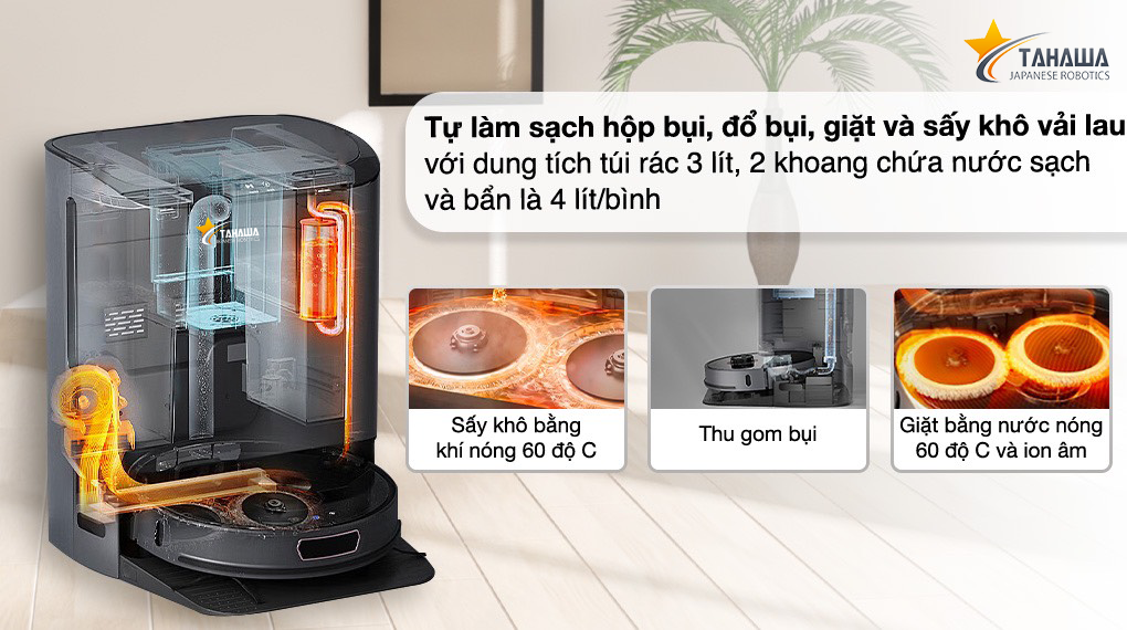 Robot Hút Bụi Lau Nhà Tự Giặt Giẻ Tahawa Nhật Bản TH-U200 Robot Hút Bụi Lau Nhà Tự Giặt Giẻ Tahawa Nhật Bản TH-U200