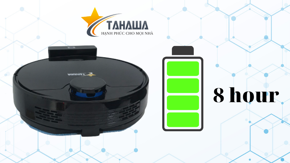 Sạc pin 8 tiếng cho robot hút bụi lau nhà Tahawa Nhật Bản TH-06Plus Sạc pin 8 tiếng cho robot hút bụi lau nhà Tahawa Nhật Bản TH-06Plus