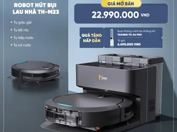 Tahawa Nhật Bản Ra Mắt Dòng Sản Phẩm Robot hút bụi lau nhà cao cấp Tahawa TH-M23 với Công nghệ Realtime lau sạch tức thì