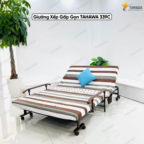 Giường nệm xếp gọn đa năng TAHAWA TH-339C, rộng 120cm