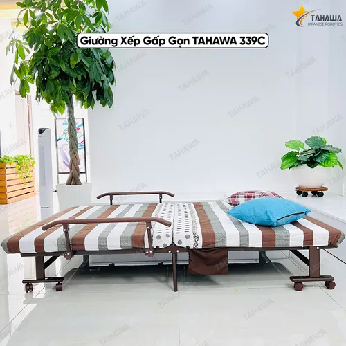 Giường nệm xếp gọn đa năng TAHAWA TH-339C, rộng 120cm