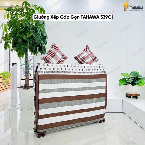 Giường nệm xếp gọn đa năng TAHAWA TH-339C, rộng 120cm