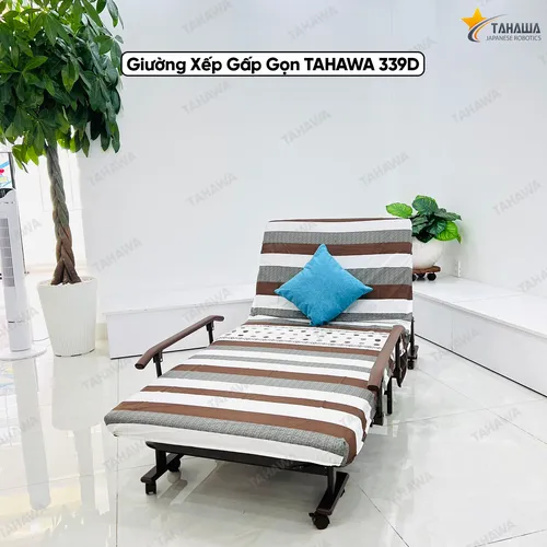 Giường nệm xếp gọn đa năng TAHAWA TH-339D, rộng 80cm