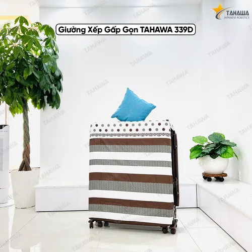 Giường nệm xếp gọn đa năng TAHAWA TH-339D, rộng 80cm