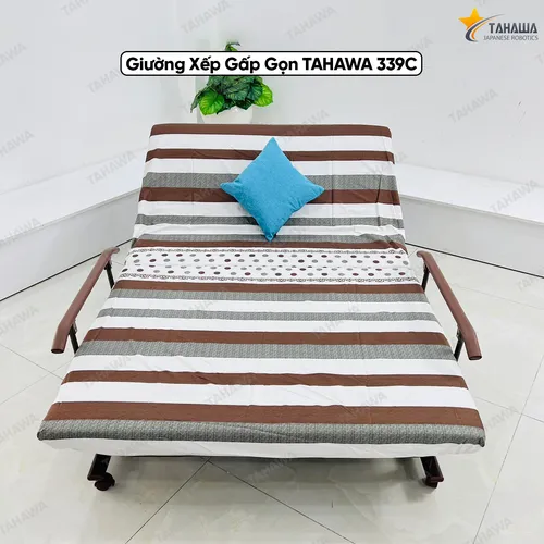 Giường nệm xếp gọn đa năng TAHAWA TH-339C, rộng 120cm