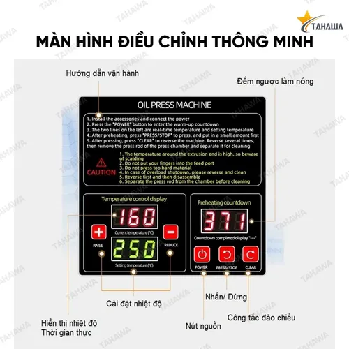 Máy ép dầu thực vật Tahawa TH-T3